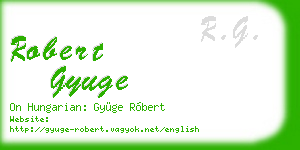 robert gyuge business card